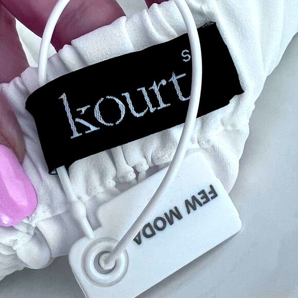 NWT $158 ANTHROPOLOGIE KOURT Few Moda cropped flowy top ivory white S - Picture 3 of 6